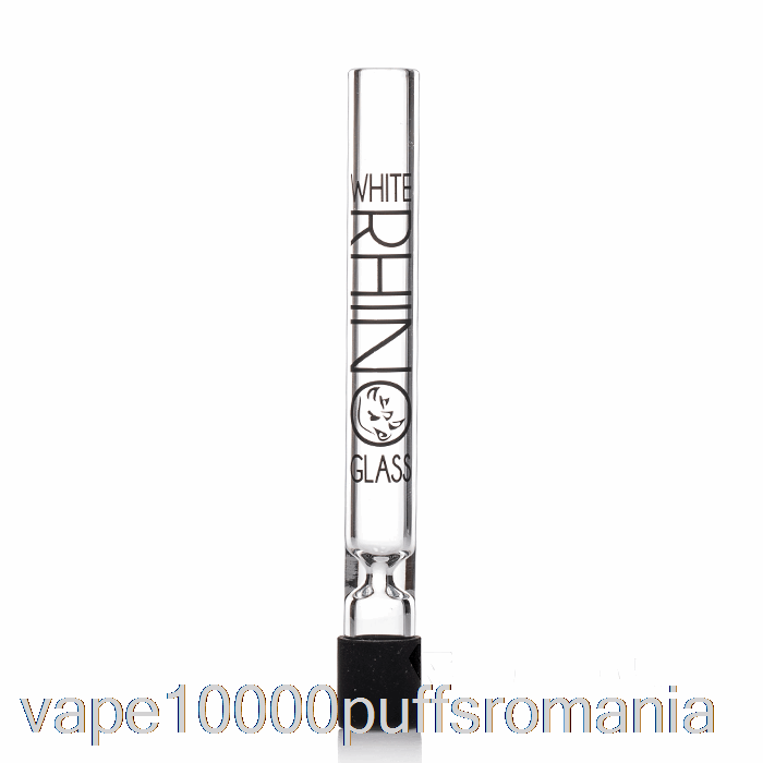 Vape Romania White Rhino Sticla Chillum Clear